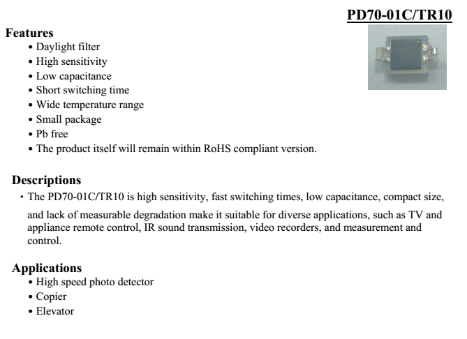 PD70-01C/TR10参数